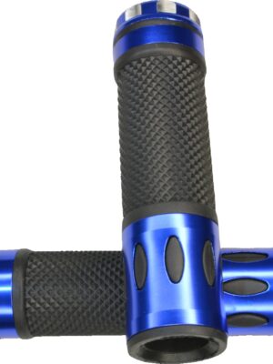 RiuScooter Puños Universales, Negro Azul, 22mm, Agarre Antideslizante con Diseño Texturizado