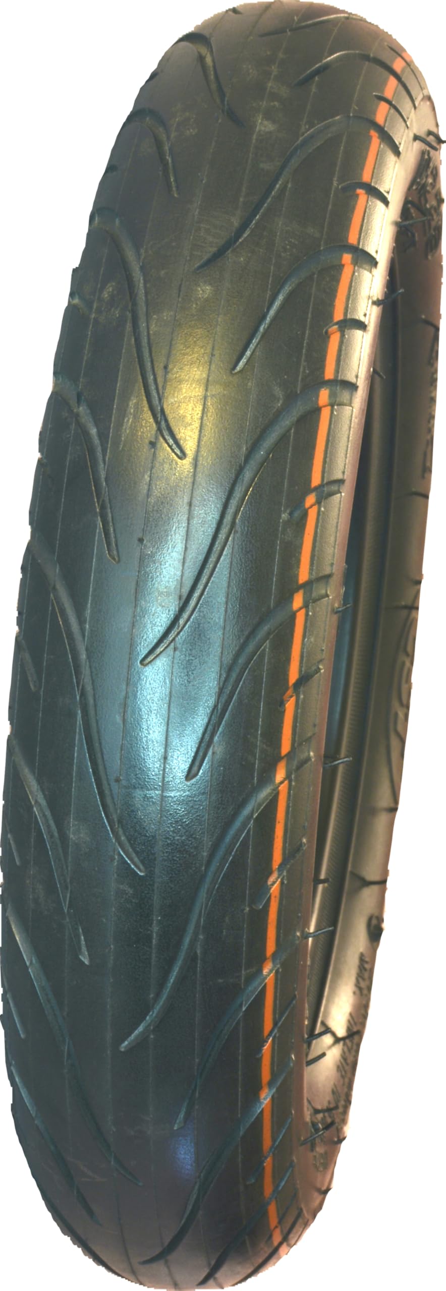 RiuScooter Neumático, 25,4 x 5,7 cm (10 x 2,25 Pulgadas), Negro con Línea Naranja - Imagen 3