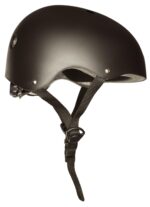 RiuScooter Casco Patinaje, Negro, Talla S, Ajustable, con Correas de Seguridad, Interior Acolchado
