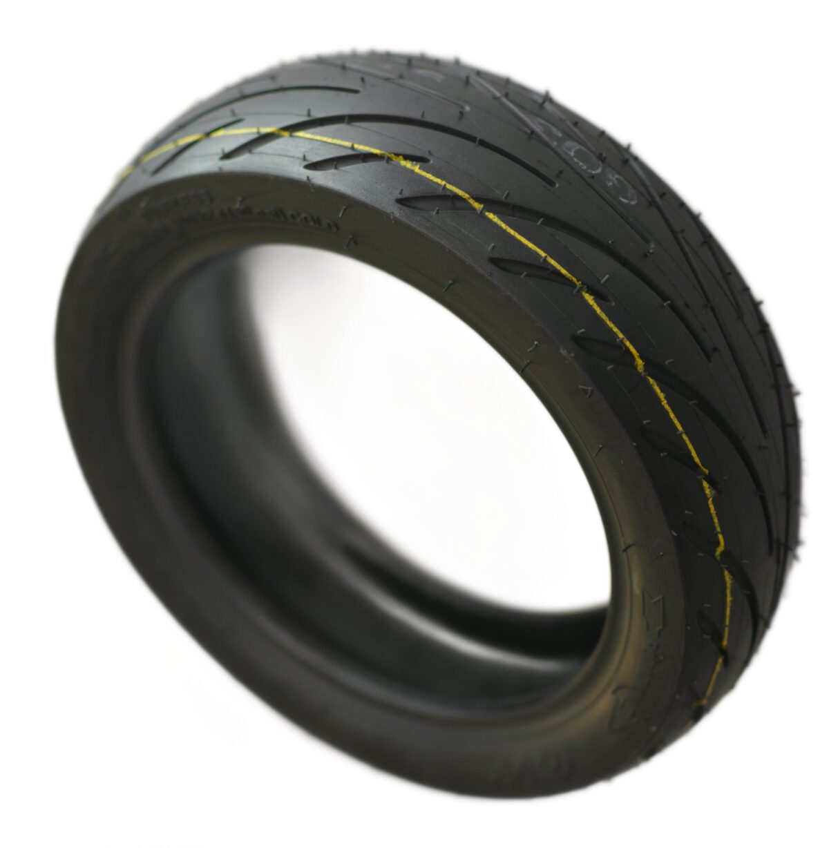 RiuScooter Neumático Ewheel, 9.5X2.50, Llanta de 6.5 Pulgadas, Negro con Líneas Amarillas - Imagen 4