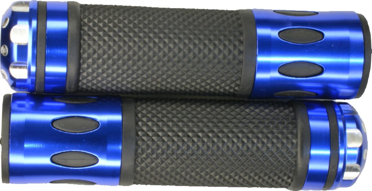 RiuScooter Puños Universales, Negro Azul, 22mm, Agarre Antideslizante con Diseño Texturizado - Imagen 2