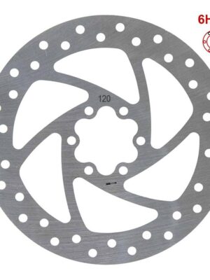 Disco de freno 120mm 6H plata para Cecotec Outsider/Bongo serie A