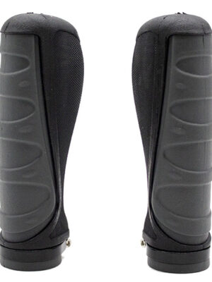 Puños de silicona ergonómicos con bloqueo grises - 2 uds