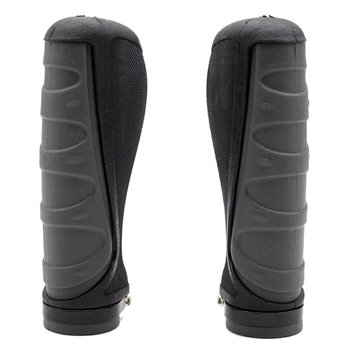 Puños de silicona ergonómicos con bloqueo grises - 2 uds