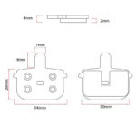 Pastillas de freno RT001 Ewheel para patinete eléctrico - Imagen 3