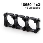 Soporte baterías 18650 1x3 - 10 uds