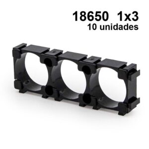 Soporte baterías 18650 1x3 - 10 uds