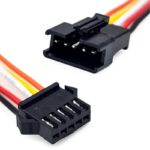 Conector SM 5 pin con cable 22AWG - 5M/5F - Imagen 2