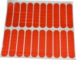 RiuScooter Pegatinas Reflectantes 20 Unidades, Rojo, 90x20mm, Multiuso, Alta Visibilidad