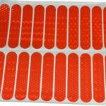 RiuScooter Pegatinas Reflectantes  20 Unidades, Rojo, 90x20mm, Multiuso, Alta Visibilidad