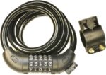 RiuScooter Candado de Cable con Combinación Numérica, Seguridad para Bicicletas, Negro - Imagen 2