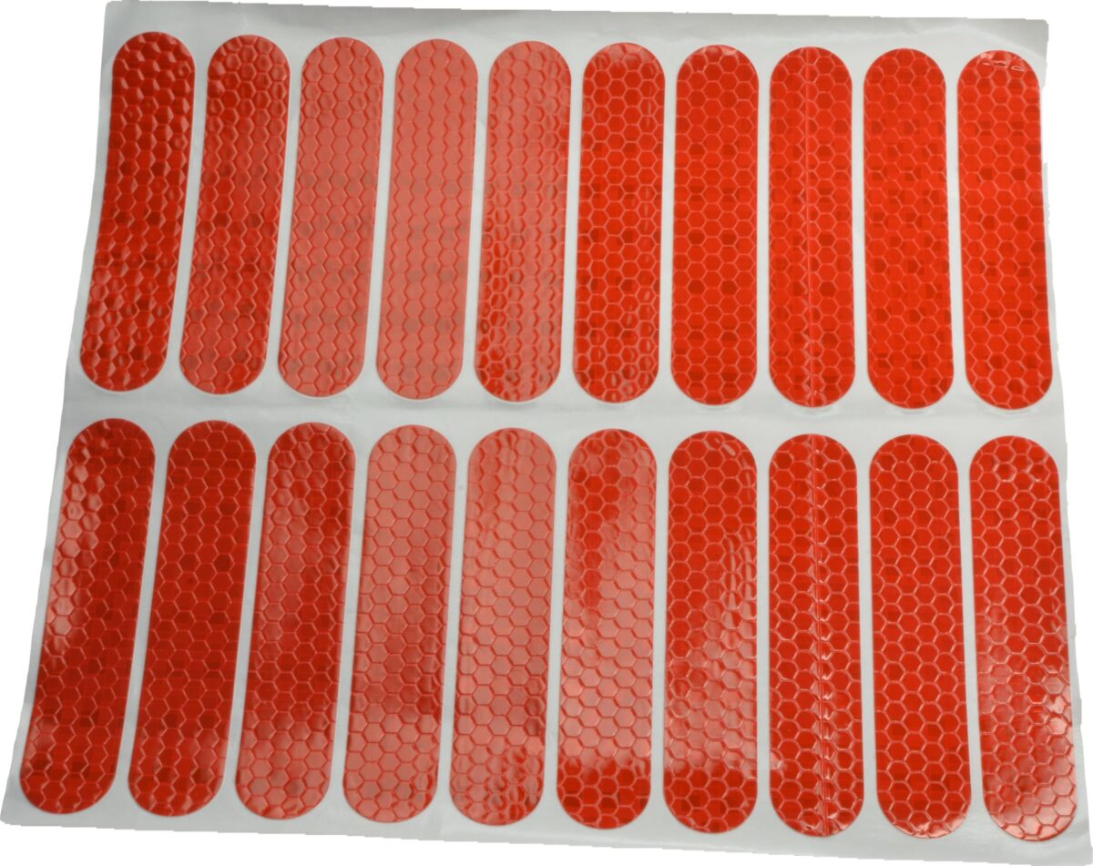 RiuScooter Pegatinas Reflectantes  20 Unidades, Rojo, 90x20mm, Multiuso, Alta Visibilidad - Imagen 3
