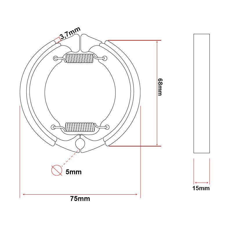 Pastilla de freno de tambor para Mi3 lite/Mi4 lite/Motus Scooty 10 - Imagen 4