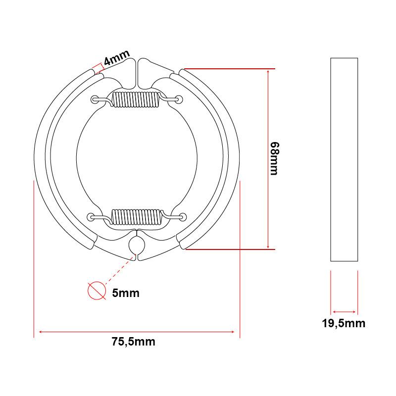 Pastilla de freno de tambor para Ninebot serie D/G30 - Imagen 4