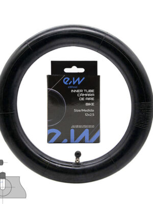 Cámara de aire 12x (1,75 /2 /2,125) VC 90x90º Ewheel