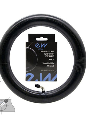 Cámara de aire 14X2,125 VC 65ºx65º Ewheel