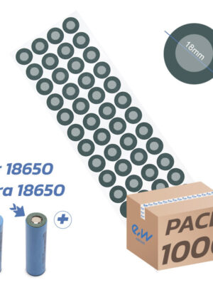 Junta de fibra aislamiento positivo 18650 - 1000uds