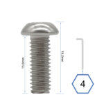 TORNILLOS TAPA DELANTERA Y TRASERA BASE DUALTRON MINI 30 UNDS - Imagen 2