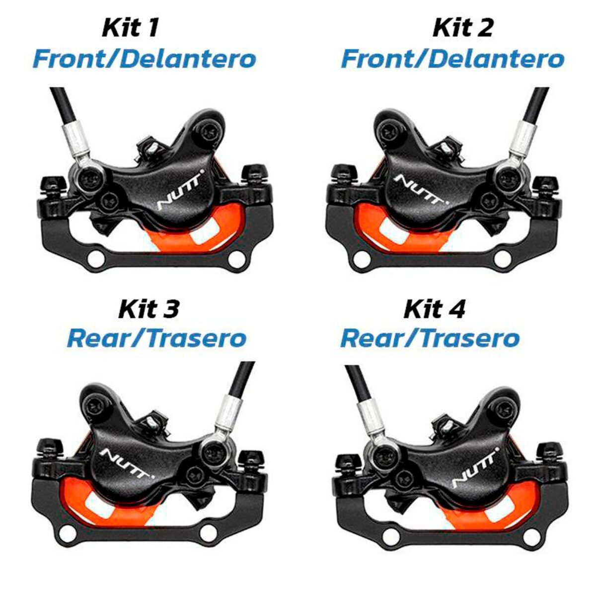 Kit de freno hidráulico negro Y5 Delantero R trasero R [NUTT] - Imagen 6