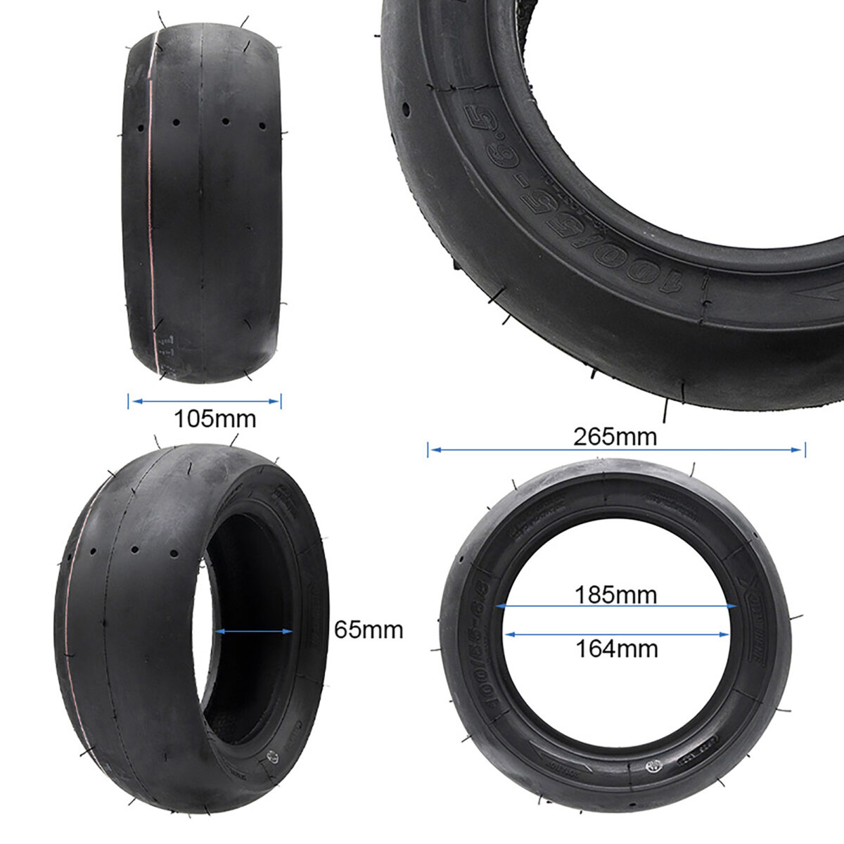 Neumático Tubeless Slick 100/55-6.5 Xuancheng - Imagen 2