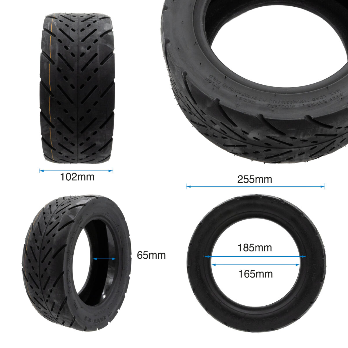 Neumático Tubeless Cityroad 90/65-6.5 con GEL EWHEEL PANTHERURBAN - Imagen 2