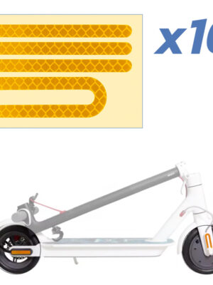 Adhesivo reflectante dorado para patinete Xiaomi M365 y Pro pack de 10