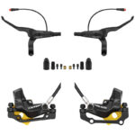 Kit de freno hidráulico negro Y5 Delantero R trasero L [NUTT]