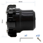 Protector Decorativo Anticaídas para Eje Motor o Llanta EWTB-006 Negro - Imagen 2