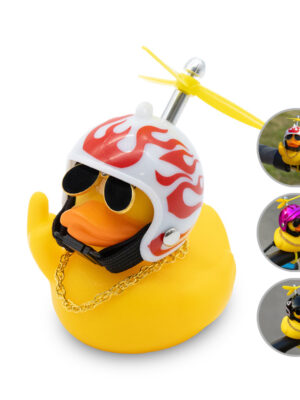 PTO-007 Pato casco hélice fuego con dedo