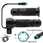 Acelerador puño con pulsador - conector waterproof