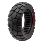 Rueda maciza 9x3-5,5 línea roja-negra [Amitor]