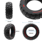 Rueda maciza 9x3-5,5 línea roja-negra [Amitor] - Imagen 2
