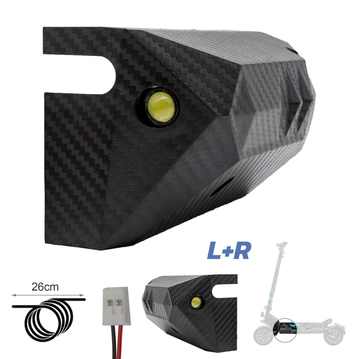 Focos laterales delanteros con carcasa Smartgyro MAX2 - Imagen 2