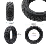 Rueda maciza 10x3,0/255x80 (80/65-6) negra [Amitor] - Imagen 2