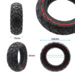 Rueda maciza 10x3,0/255x80 (80/65-6) roja [Amitor] - Imagen 2