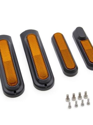 Catadióptrico negro con reflector amarillo para Xiaomi Mi4 Pro