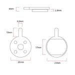 Pastilla de freno cerámica CT010-C Ewheel 2 juegos para patinetes eléctricos - Imagen 3