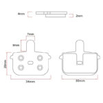 Pastilla de freno RT001-C cerámica Ewheel 2 juegos para patinete eléctrico - Imagen 3