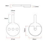 Pastilla de freno CT007-C cerámica Ewheel 2 juegos para patinetes eléctricos - Imagen 4