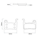 Pastilla de freno RS001-C cerámica para Xtech [Ewheel] - 2 juegos patinete eléctrico - Imagen 4