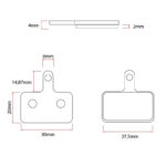 Pastilla de freno RT004-C cerámica [Ewheel] - 2 juegos para patinetes eléctricos - Imagen 4