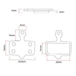 Pastilla de freno RT002-C cerámica [Ewheel] - 2 juegos para patinete eléctrico - Imagen 4