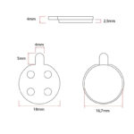 Pastilla de freno CT003-C cerámica [Ewheel] - 2 juegos para patinete eléctrico - Imagen 4