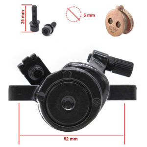 Pinza de freno CT005-M08 mecánica L 50mm negra para Ninebot series F y D