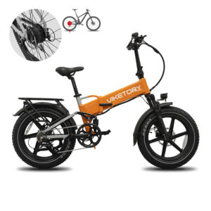 BRAVE ebike fatbike plegable-Naranja/Gris