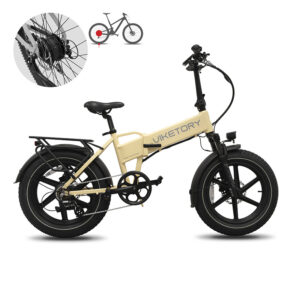 Lithor ebike fatbike plegable-crema