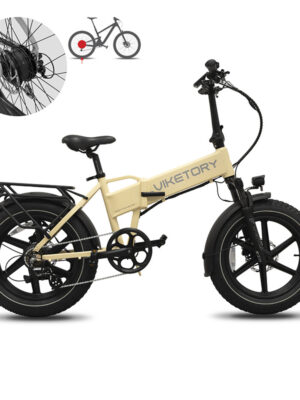 Lithor ebike fatbike plegable-crema