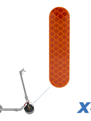 Adhesivo reflectante naranja para horquilla Ninebot serie F y D - 4uds