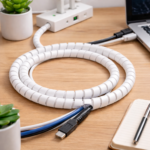 RiuScooter Organizador de Cables en Espiral, Funda Protectora para Cables de , Blanco - Imagen 4