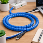 RiuScooter Organizador de Cables en Espiral, Protector para Cables de , Azul - Imagen 2